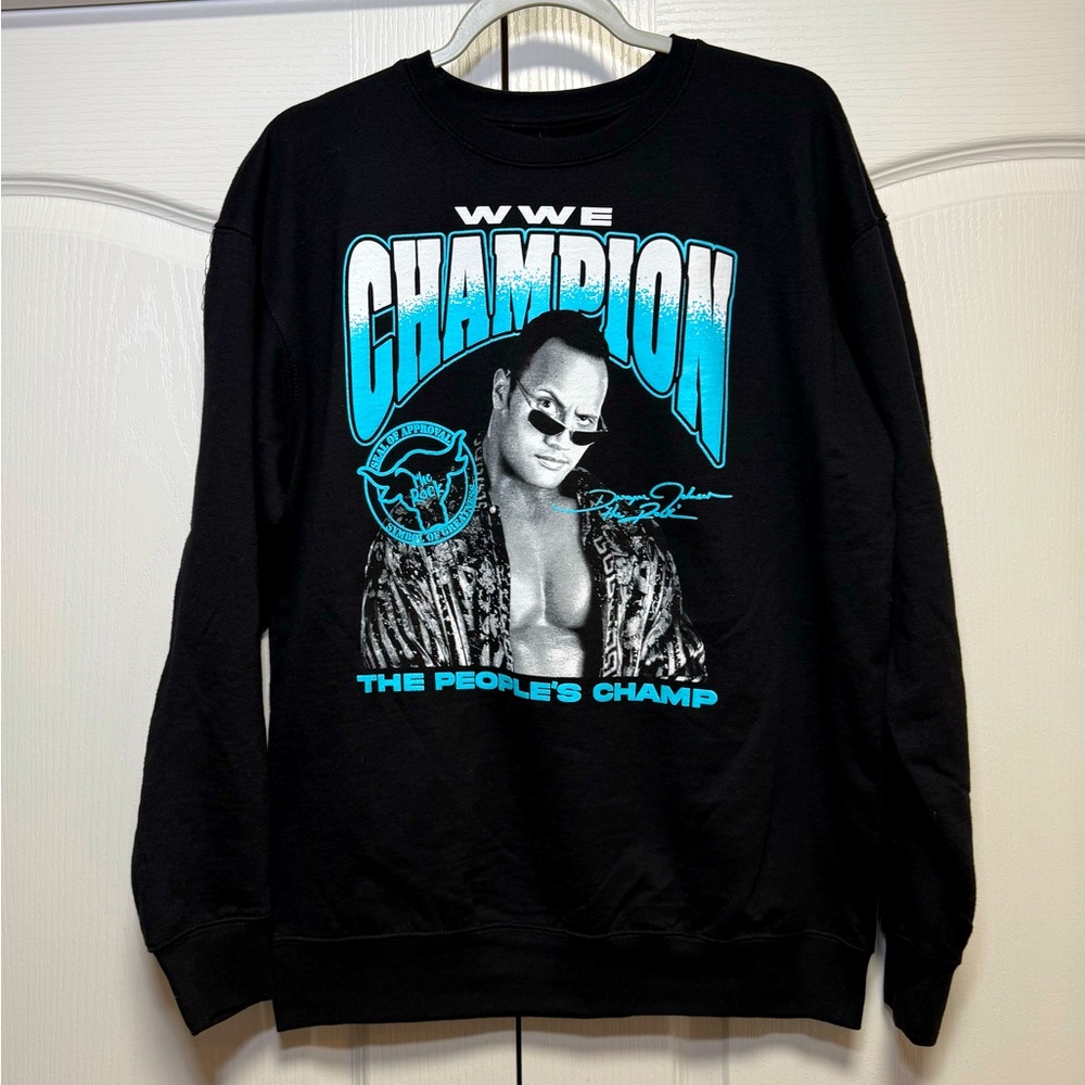 Mens Wwe The Rock Sweatshirt L
